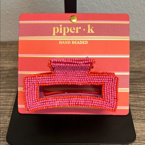 Piper K Pink Beaded Hair Clip 🩷 - Picture 1 of 2